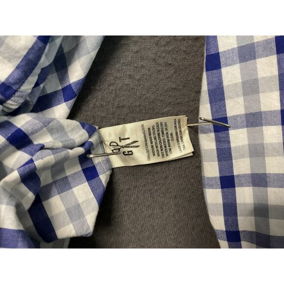 Goodthreads Shirt Mens Small Blue White Plaid Long Sleeve Button Down Casual - Picture 3 of 6